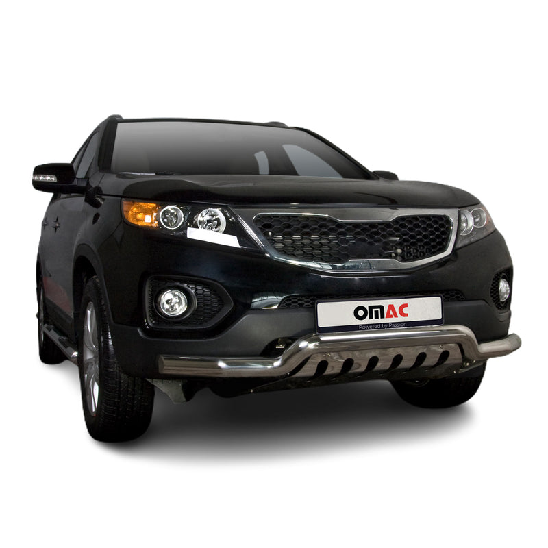 Barra di protezione anteriore in acciaio inox per Kia Sorento 2010-2012 con bull bar ABE argento
