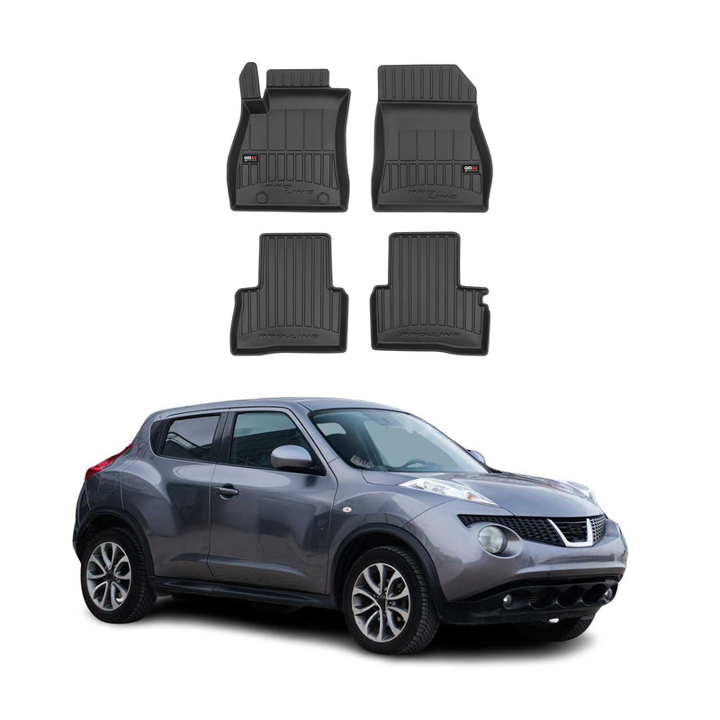 Tappetini Nissan Juke 2010-2019 in TPE nero, 4 pezzi