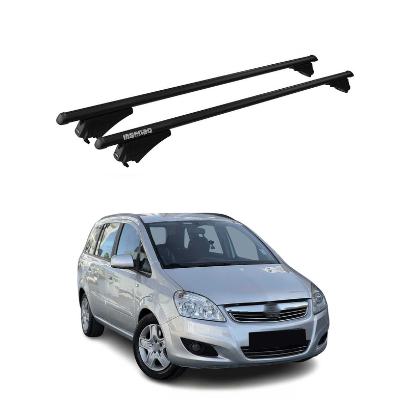 Barre portatutto Menabo per Opel Zafira B 2008-2012 ABE alluminio nero 2x