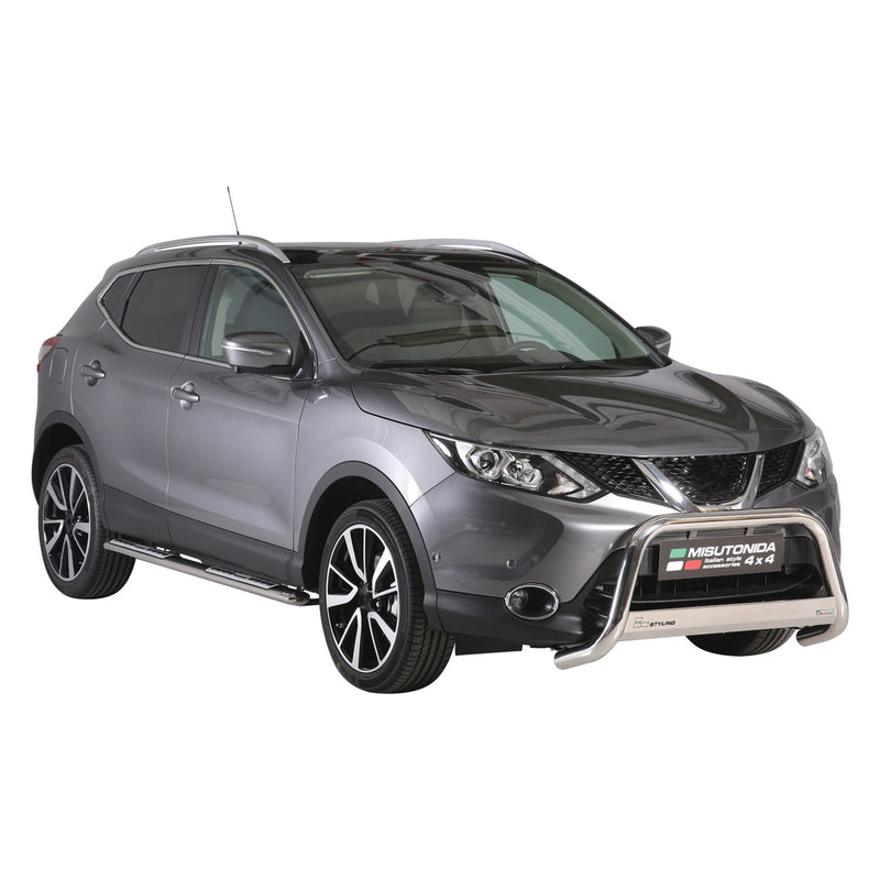 Minigonne laterali in acciaio inossidabile per Nissan Qashqai 2014-2021 Argento