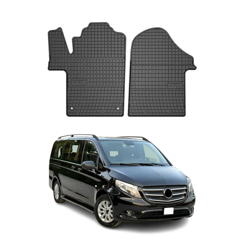 Tappetini in gomma Mercedes Vito 2014-2025 neri 2 pezzi
