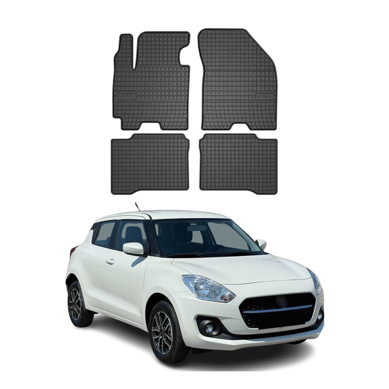 Tappetini in gomma neri per Suzuki Swift 2017-2025, 4 pezzi