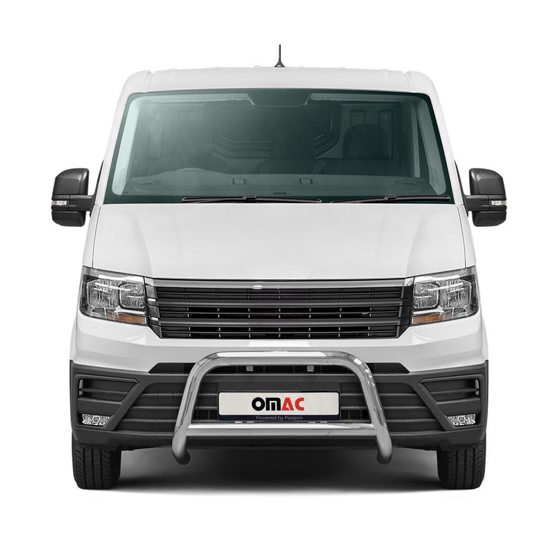 Protezione anteriore per VW Crafter 2017-2025 bull bar in acciaio argento