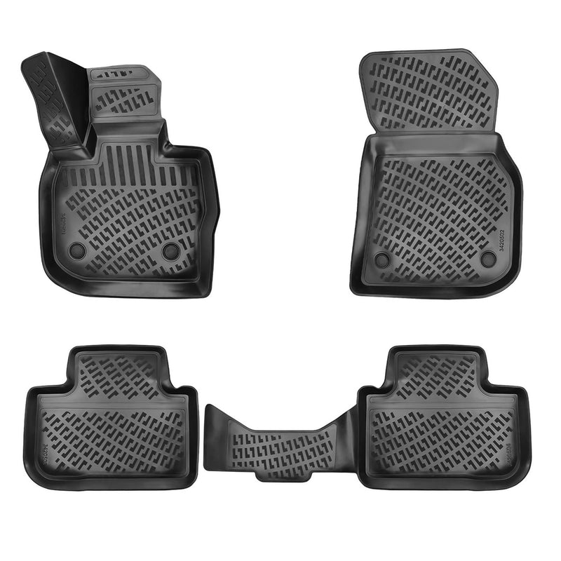 Tappetini Kia Bongo 2003-2025 tagliabili in TPE neri 4 pezzi