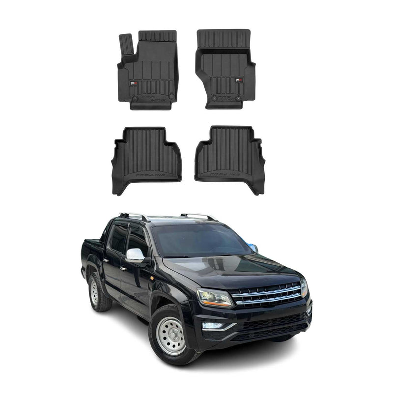 Tappetini in TPE neri per VW Amarok Double Cab 2011-2021, 4 pezzi