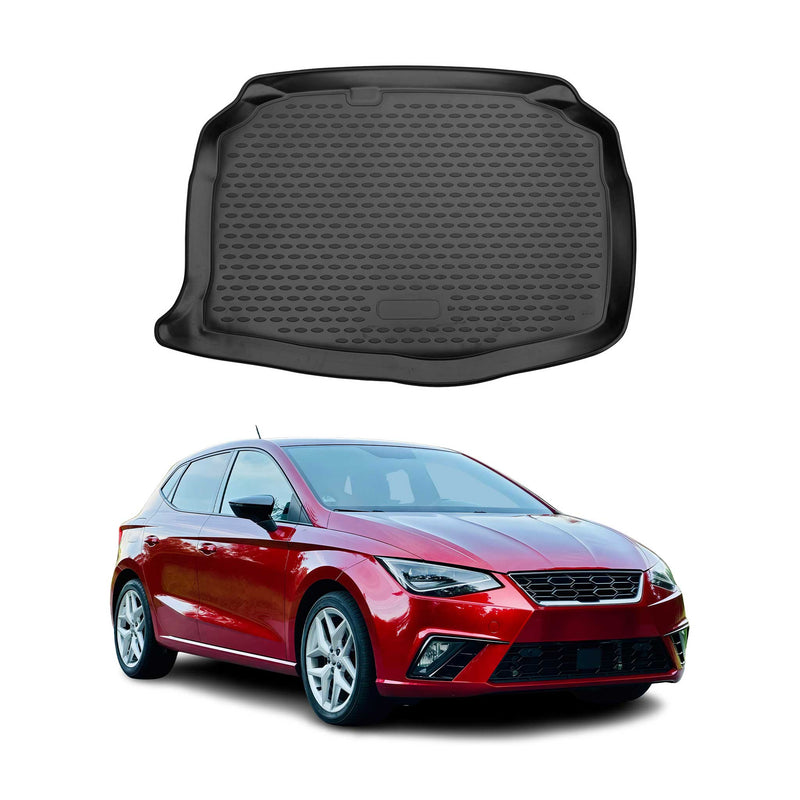 Tappetino per bagagliaio per Seat Ibiza 2017-2021 in gomma TPE nero