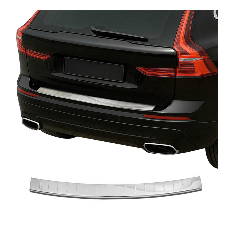 Protezione paraurti per soglia di carico per Volvo XC60 II 2017-2025 in acciaio inox argento