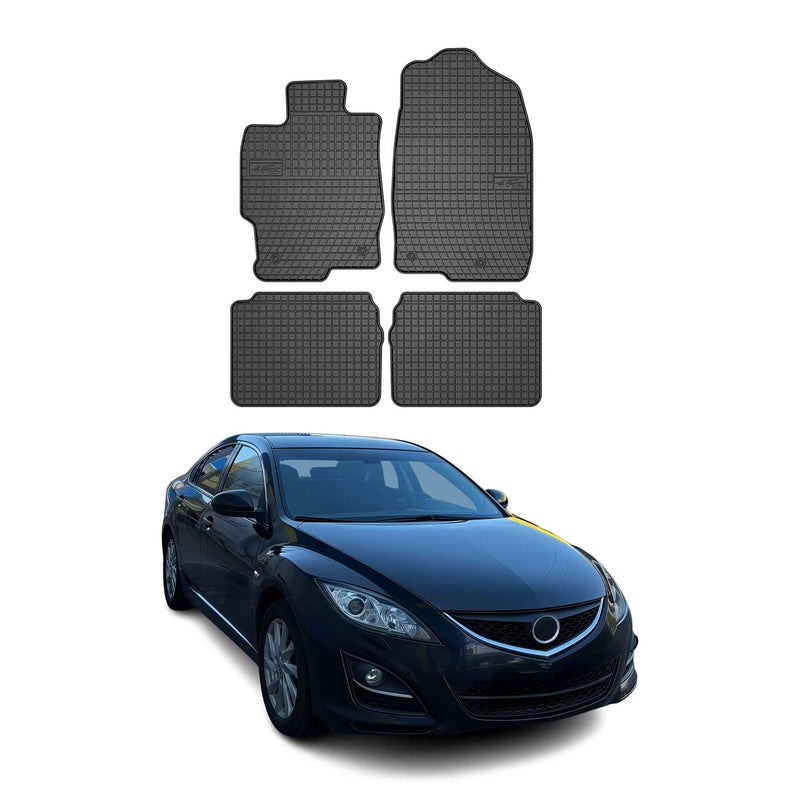 Tappetini in gomma neri per Mazda 6 GH 2007-2012, 4 pezzi