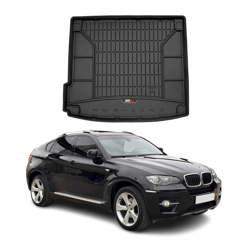 Vasca portaoggetti in gomma OMAC per bagagliaio BMW X6 E71 E72 2007-2014, nera