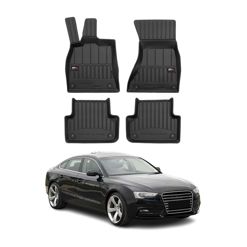 Tappetini Audi A5 Sportback 8TA 2009-2017 in TPE nero, 4 pezzi