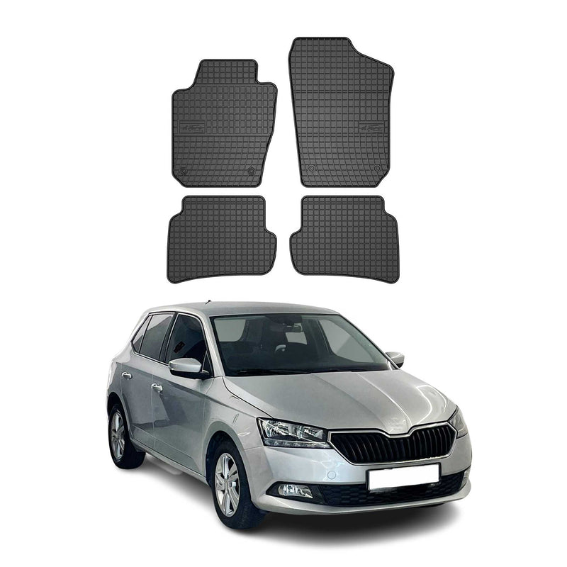 2014-2021 Skoda Fabia Fußmatten Gummi Schwarz 4 tlg