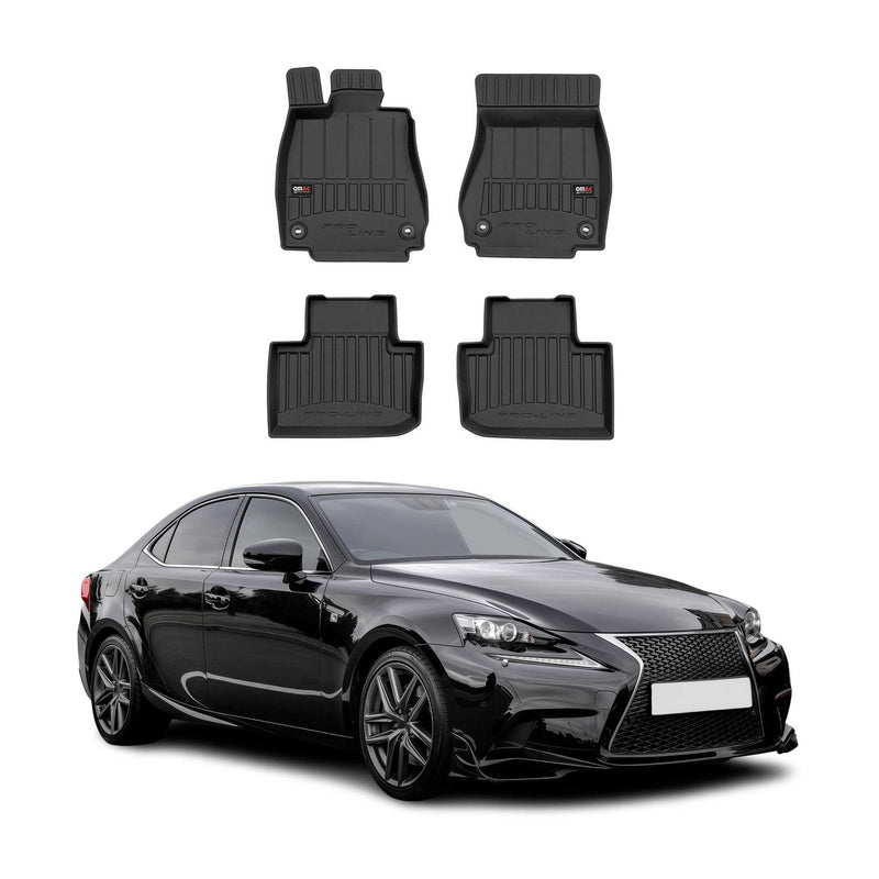 Tappetini in TPE neri per Lexus IS Limo 2014-2025, 4 pezzi