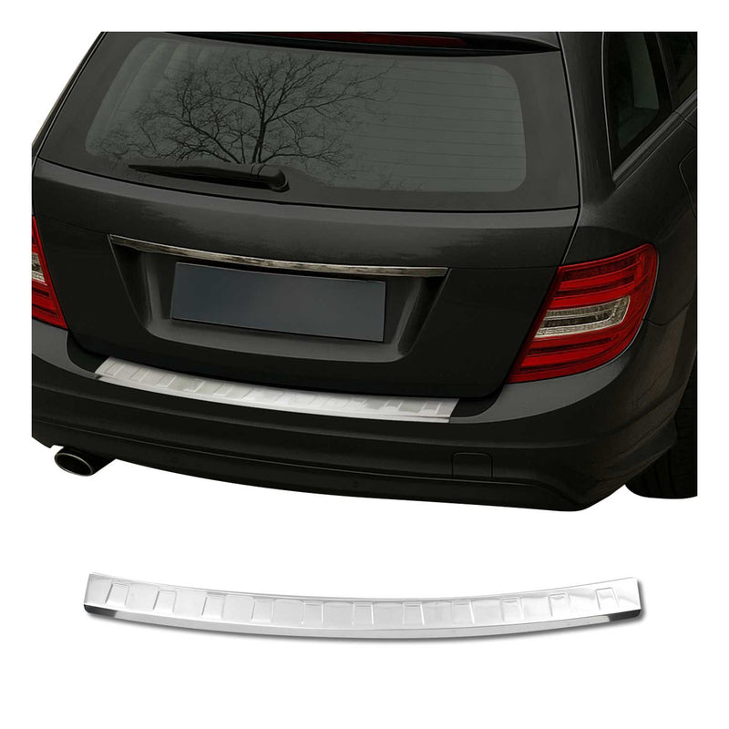Protezione soglia di carico per Mercedes Classe C S204 modello T 2008-2014 in acciaio inox cromato