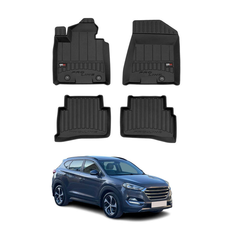 Tappetini Hyundai Tucson 2015-2020 in TPE nero, 4 pezzi
