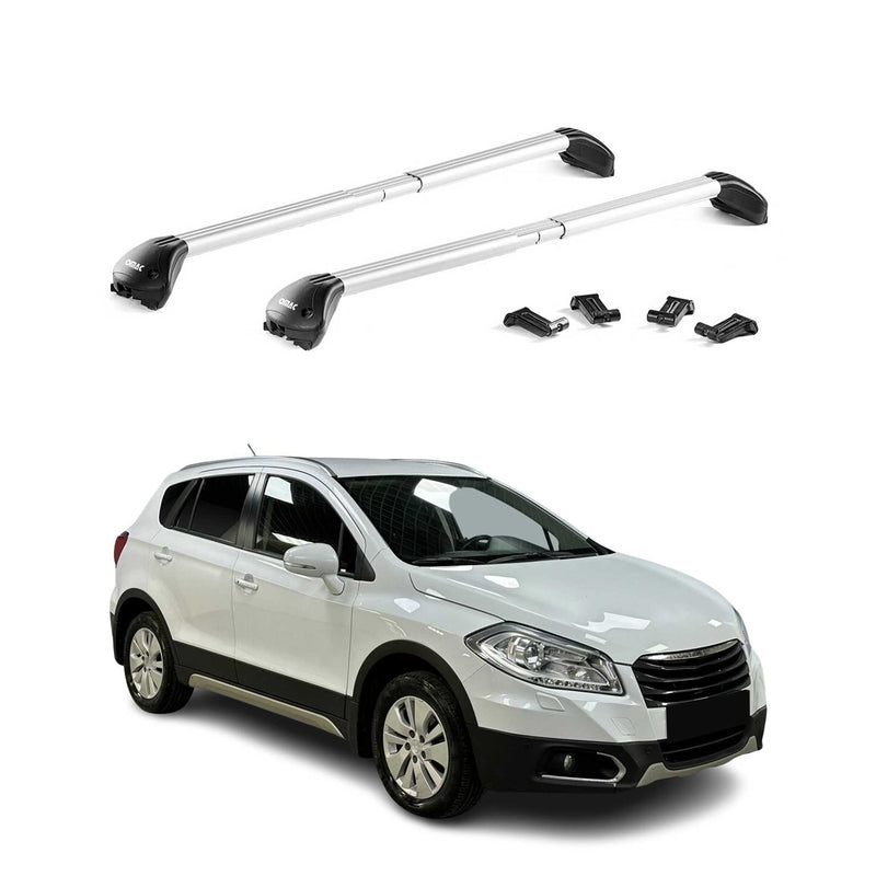 Portapacchi da tetto per Chevrolet Trax 2013-2016 alluminio argento 2 pezzi ABE