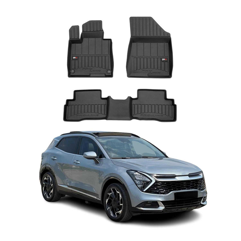 Tappetini Kia Sportage 2021-2024 in TPE Nero 4 pezzi