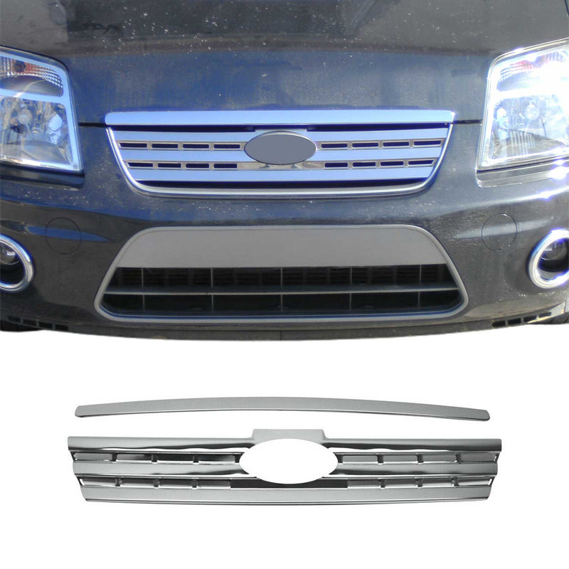Kühlergrill Leisten Grillleisten für Ford Connect 2009-2014 Edelstahl Silber 2x
