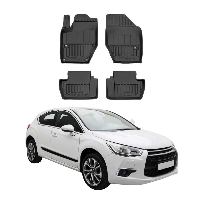 2011-2015 Citroen DS4 Fußmatten TPE Schwarz 4 tlg