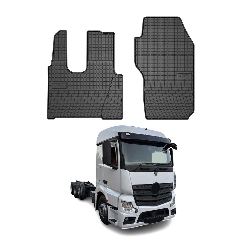 Tappetini in gomma per sedili non pneumatici Mercedes Actros MP4 2012-2020, neri, 2 pezzi