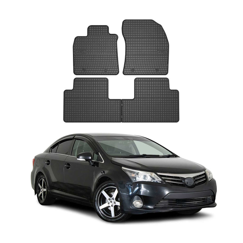 Tappetini in gomma neri per Toyota Avensis 2009-2018, 4 pezzi