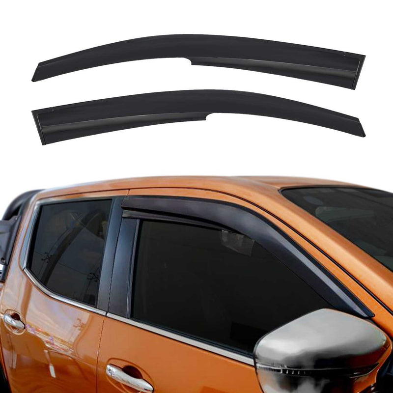 2 deflettori antivento e antipioggia per VW Caddy Tipo 2K 2003-2020 Acrilico Scuro