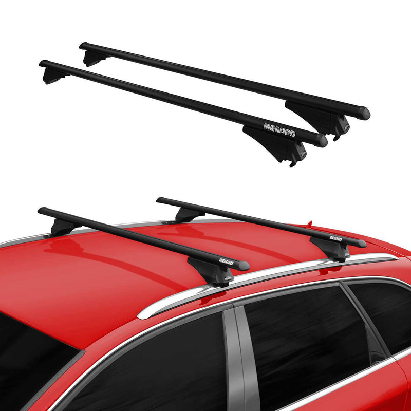 Barre portatutto Menabo per Fiat 500X 2014-2018 ABE alluminio nero 2 pezzi