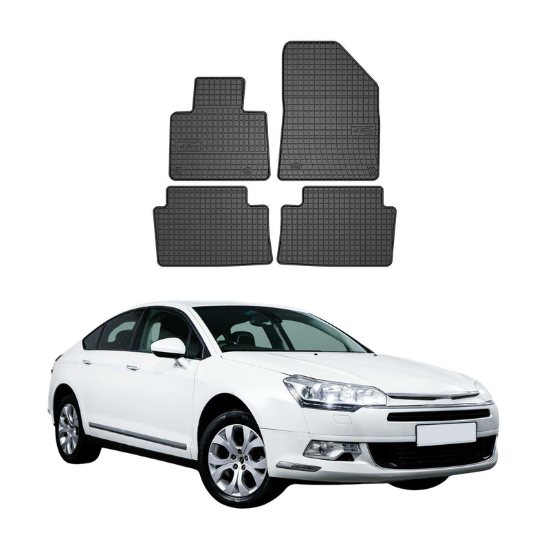 Tappetini in gomma neri per Citroen C5 Limo Break 2008-2017, 4 pezzi