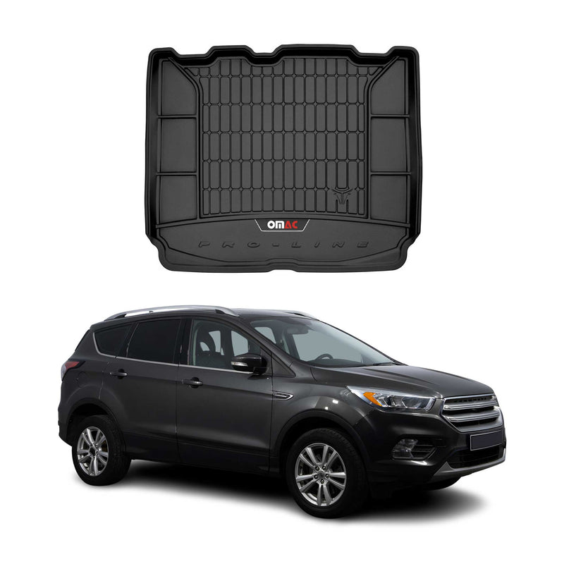 Vasca baule in gomma OMAC per Ford Kuga 2013-2019 con ruota di scorta, nera