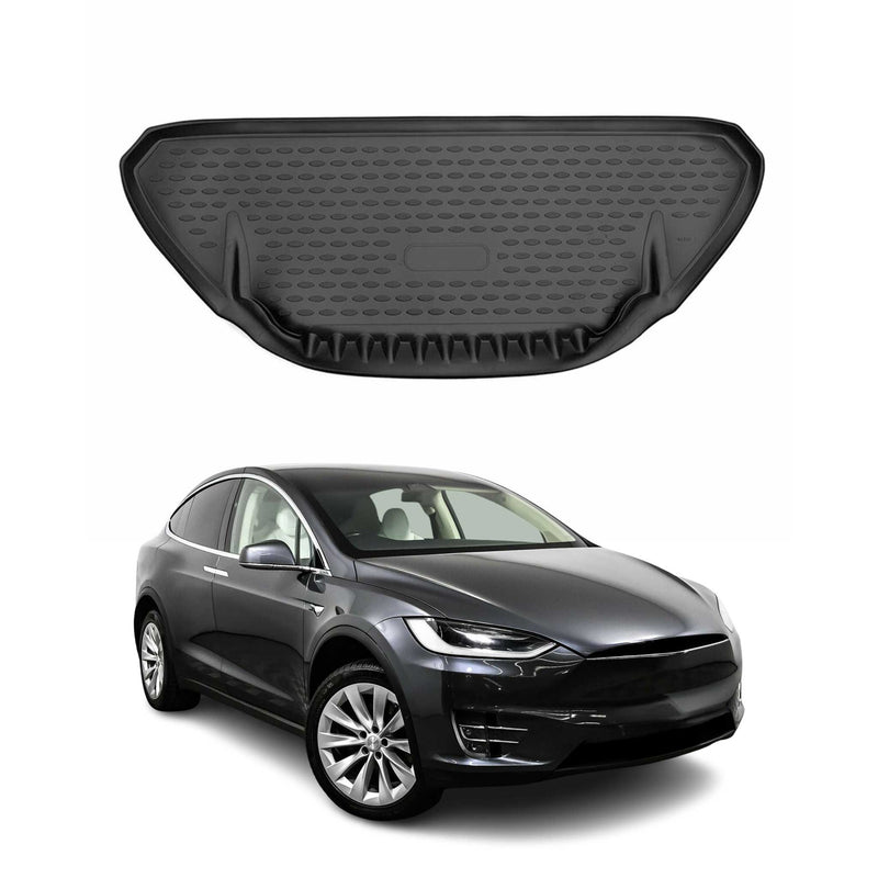 Vassoio portaoggetti Frunk per Tesla Model X 2016-2020 in gomma TPE nera