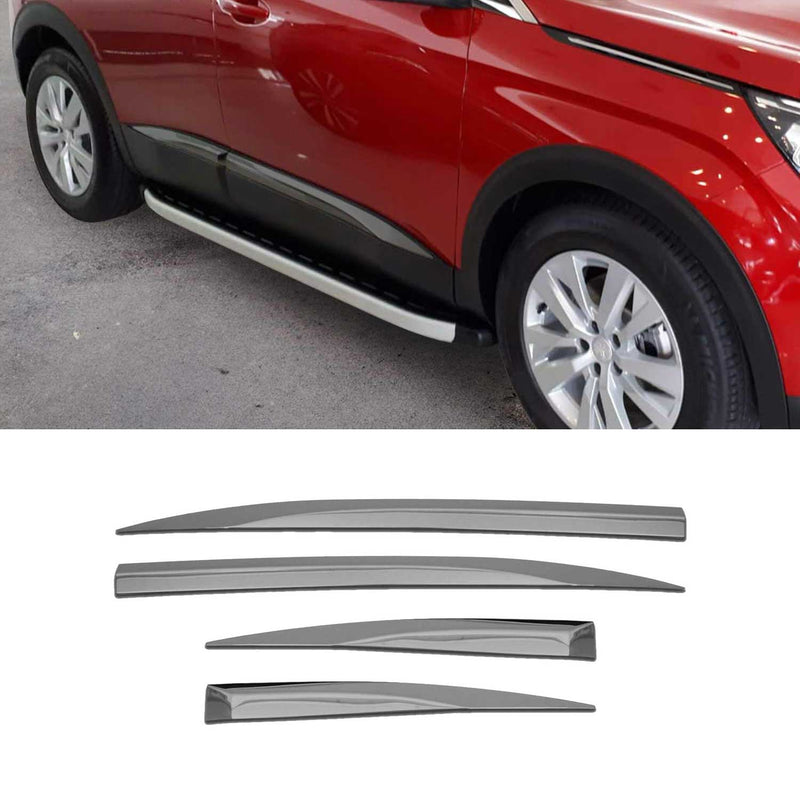 Modanatura laterale per porta per Peugeot 3008 Active P84 2016-2025 Cromata Scuro 4x