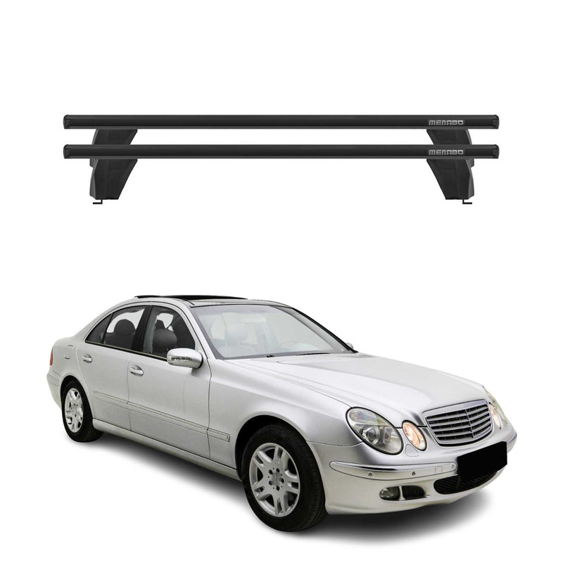 Portapacchi Menabo per Mercedes Classe E W211 2002-2009 ABE alluminio nero