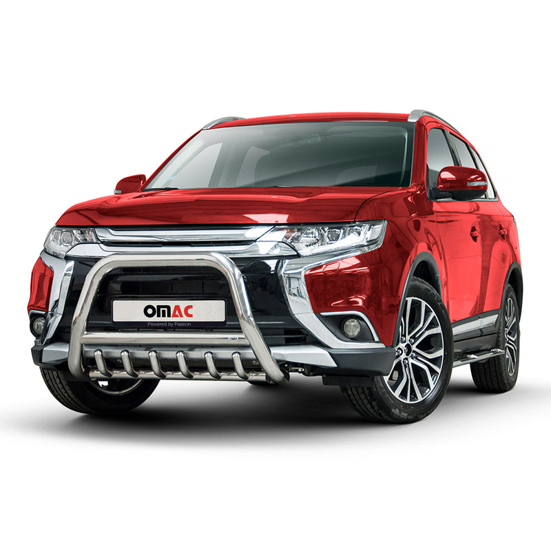 Protezione anteriore per Mitsubishi Outlander 2015-2021 acciaio argento