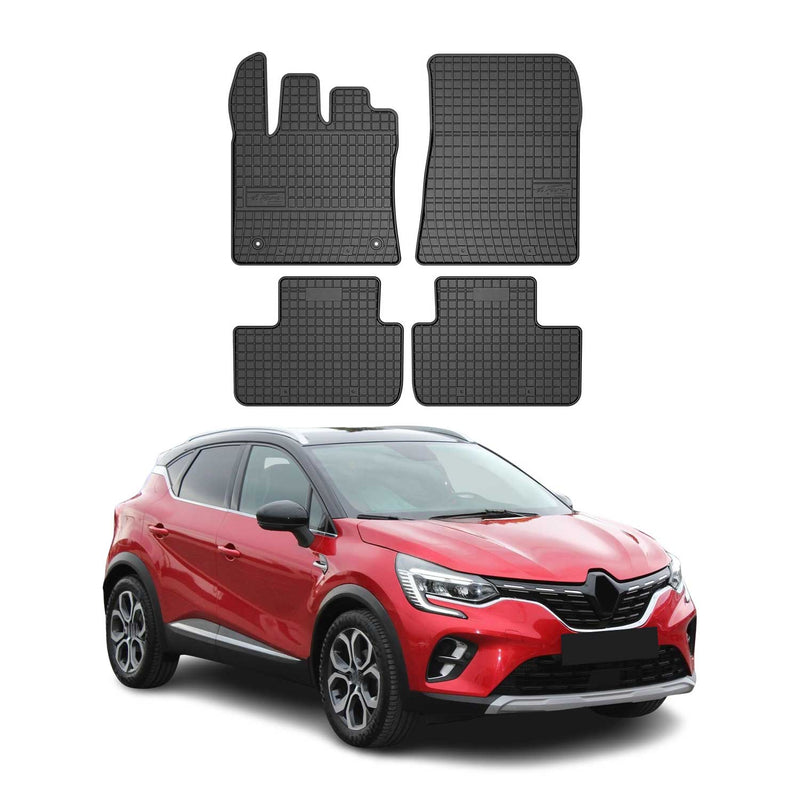 Tappetini in gomma neri per Renault Captur 2019-2025, 4 pezzi