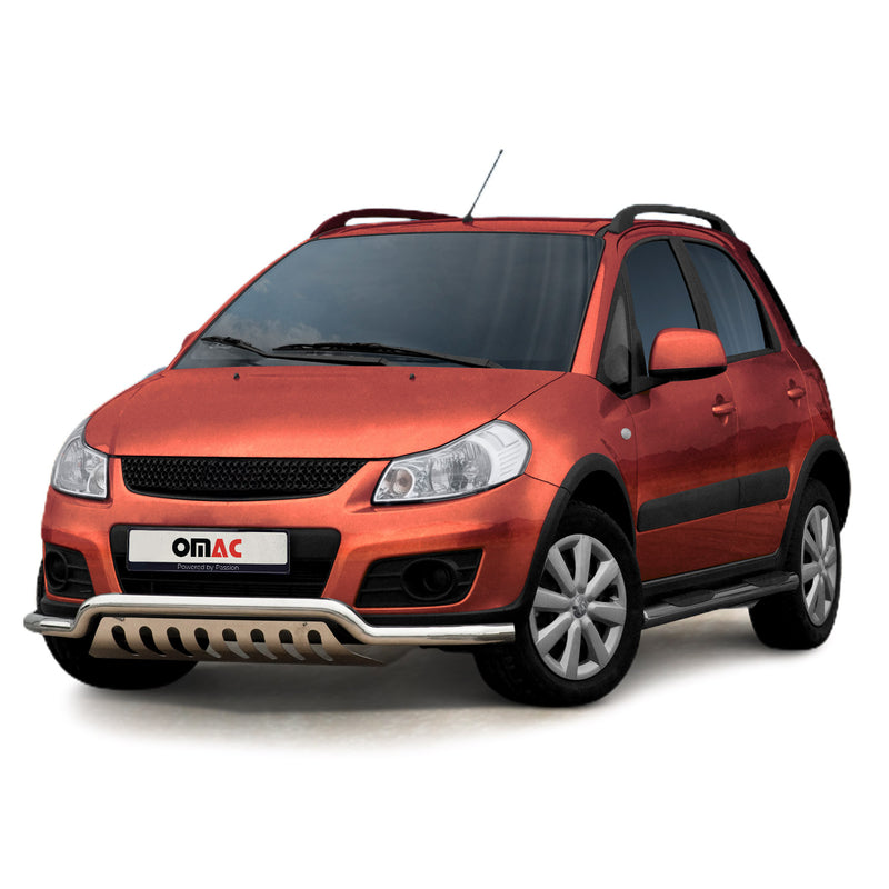 Protezione anteriore per Suzuki SX4 2006-2013 con ABE in acciaio inox argento