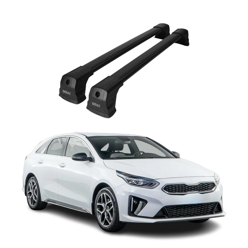 Dachträger Gepäckträger für Kia Ceed 2018-2025 Grundträger Aluminium Schwarz 2x