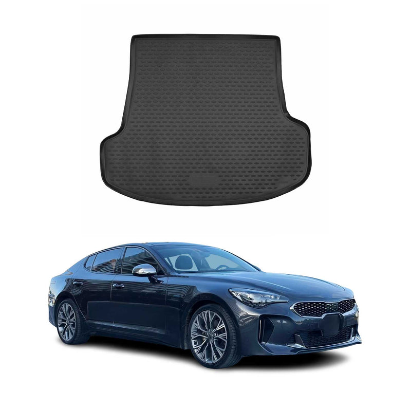 Tappetino per bagagliaio per Kia Stinger 2017-2025 in gomma TPE nero