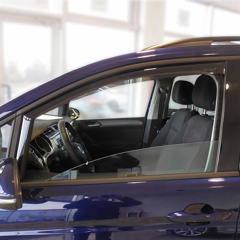 Deflettore antivento e antipioggia per VW Touran 2015-2025 in acrilico scuro, 2 pezzi
