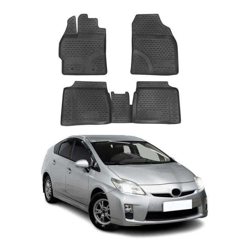 Tappetini in TPE neri per Toyota Prius 2009-2015, 4 pezzi