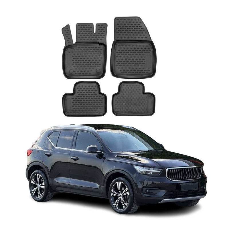 2017-2024 Volvo XC40 Fußmatten TPE Schwarz 4 tlg