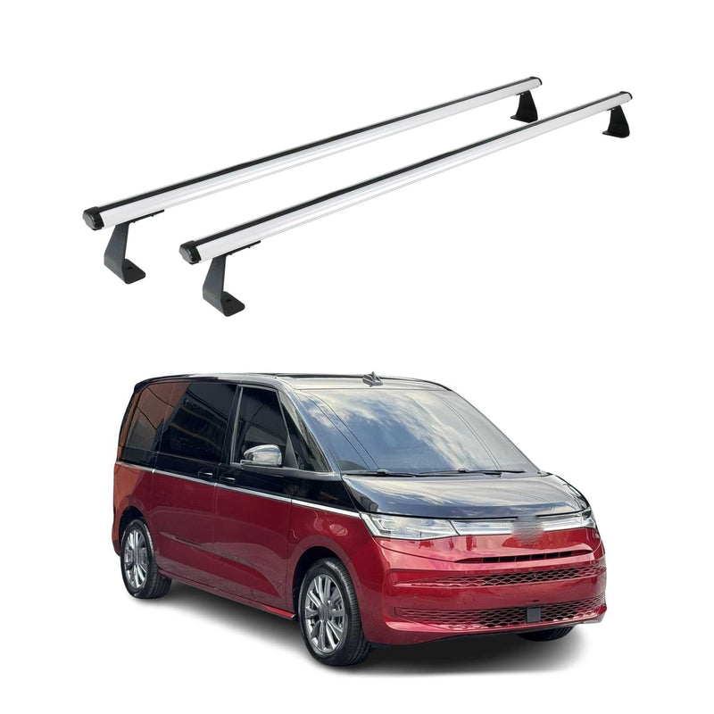Dachträger Gepäckträger für VW T7 Multivan 2021-2025 Relingträger Silber Alu 2x