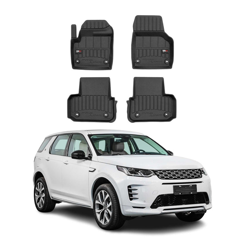 Tappetini Land Rover Discovery Sport 2014-2025 in TPE nero, 3 pezzi