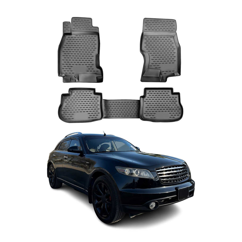 Tappetini Infiniti FX35 2003-2009 TPE Nero 4 pezzi