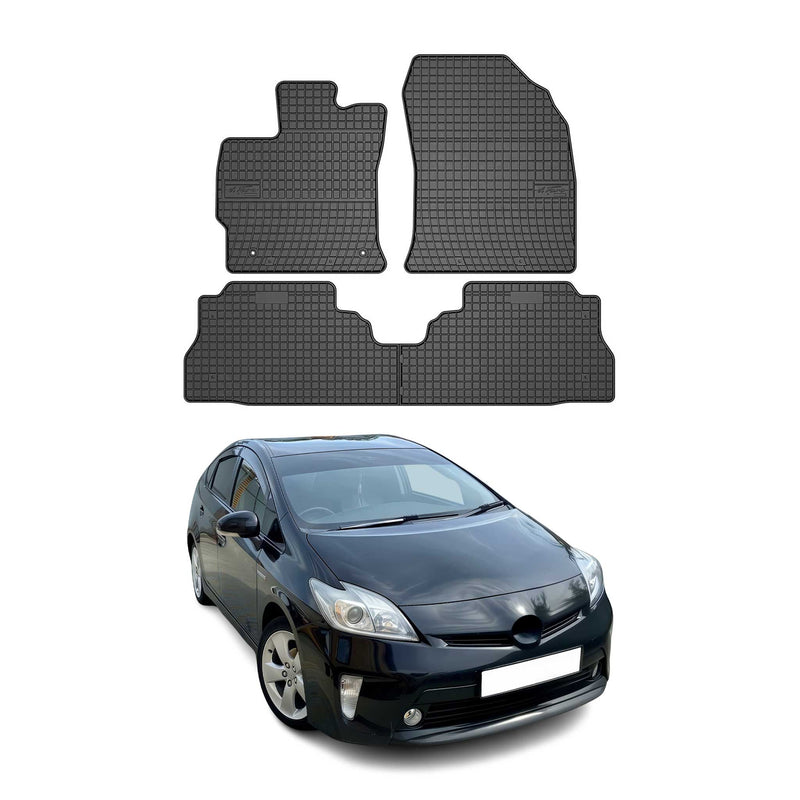 Tappetini in gomma neri per Toyota Prius Plus 2011-2015, 4 pezzi.
