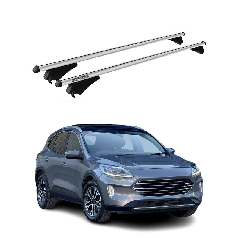 Portapacchi Menabo per Ford Kuga 2019-2025 alluminio argento 2 pezzi