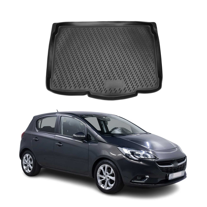 Tappetino per bagagliaio per Opel Corsa 2014-2020 in gomma TPE nero