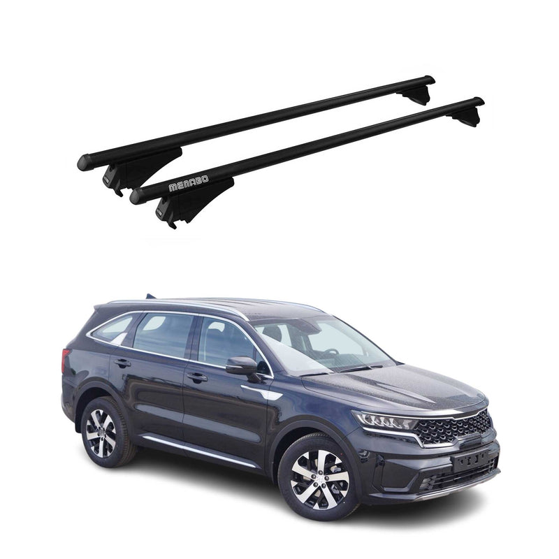 Barre portatutto Menabo per Kia Sorento 2020-2025 ABE alluminio nero 2x