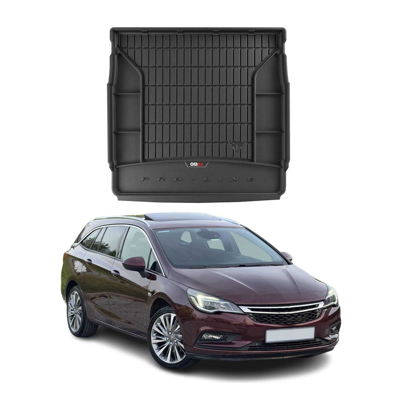 Vasca baule in gomma OMAC per Opel Astra K Sports Tourer 2016-2025 TPE Nero