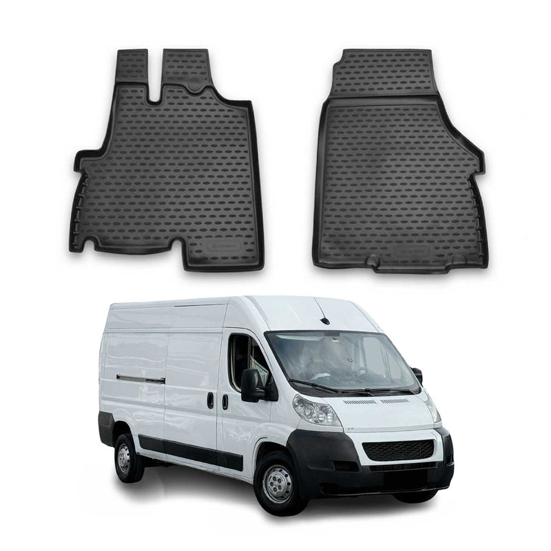 2006-2021 Peugeot Boxer Fußmatten TPE Schwarz 2 tlg