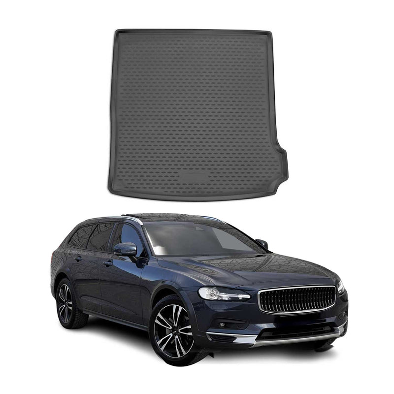 Tappetino per bagagliaio in gomma TPE per Volvo V90 2016-2021, nero