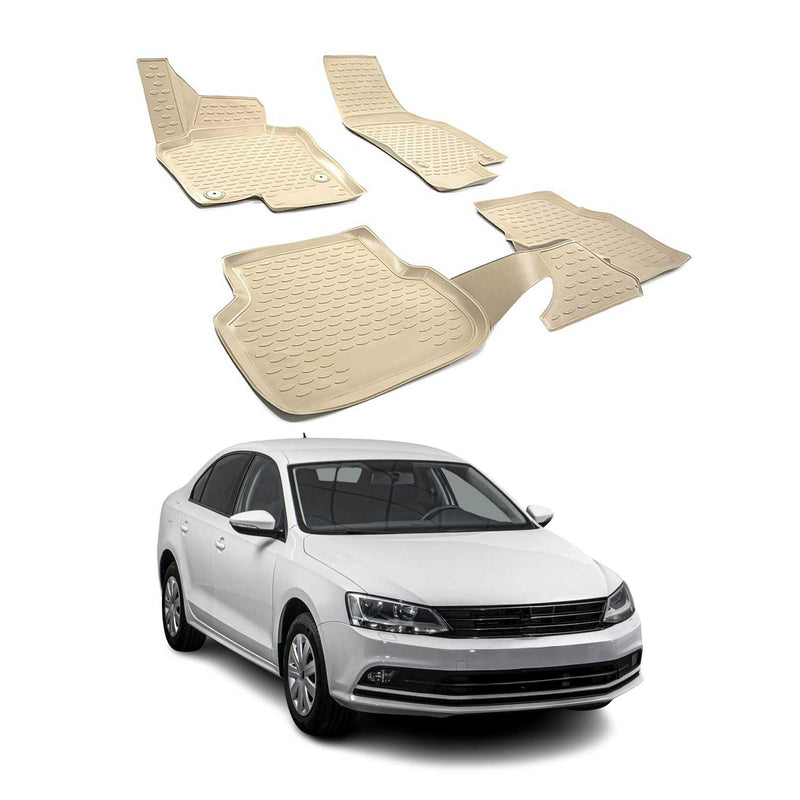 Tappetini VW Jetta 2011-2018 TPE beige 4 pezzi